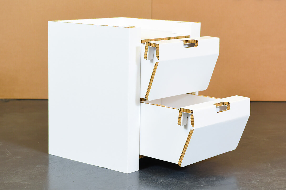 Bespoke paper honeycomb prototype from the Dufaylite Design Lab studio