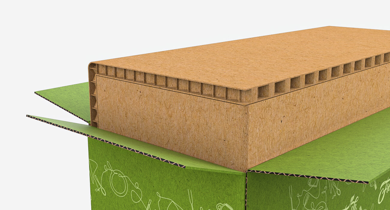 Dufaylite paper honeycomb eco friendly food packaging detail