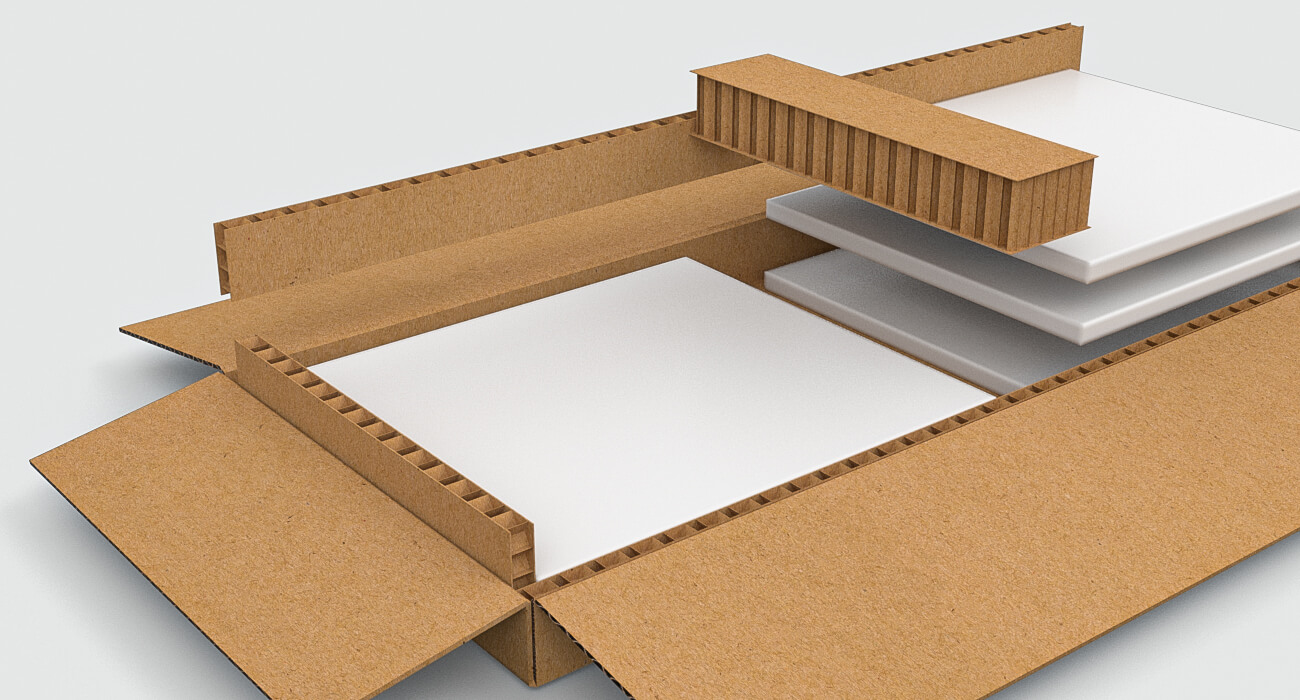 Dufaylite paper honeycomb void fillers for packaging