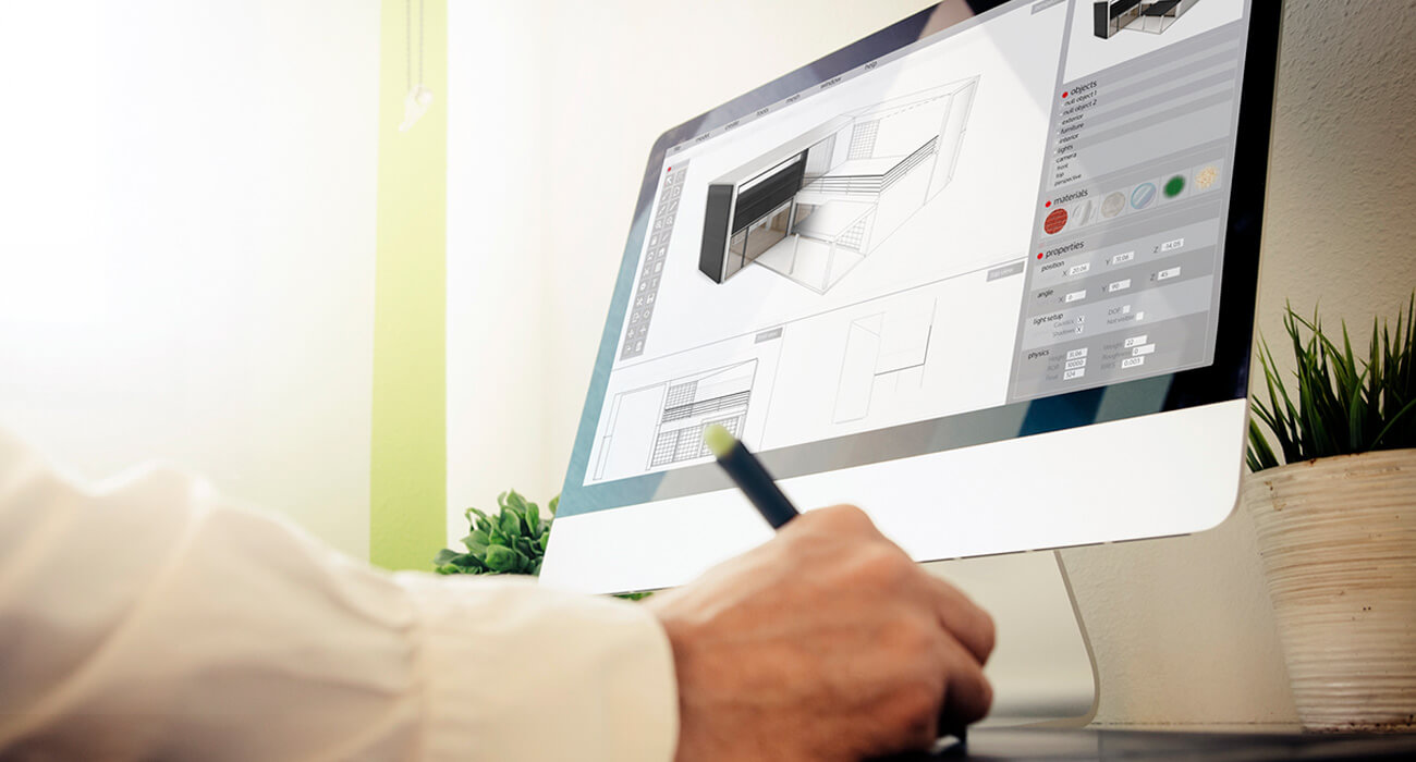 CAD drawing on an Apple Mac computer