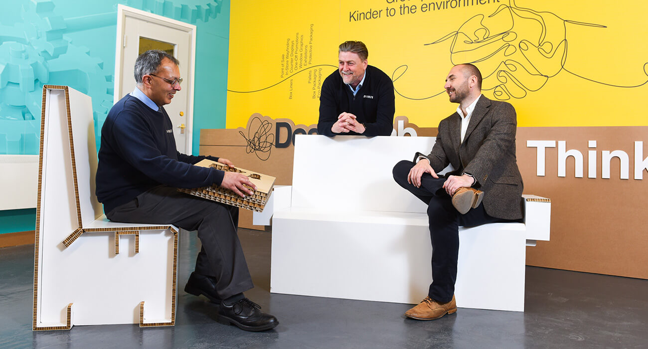 The Dufaylite team in the Design Lab studio with Ultra Board products